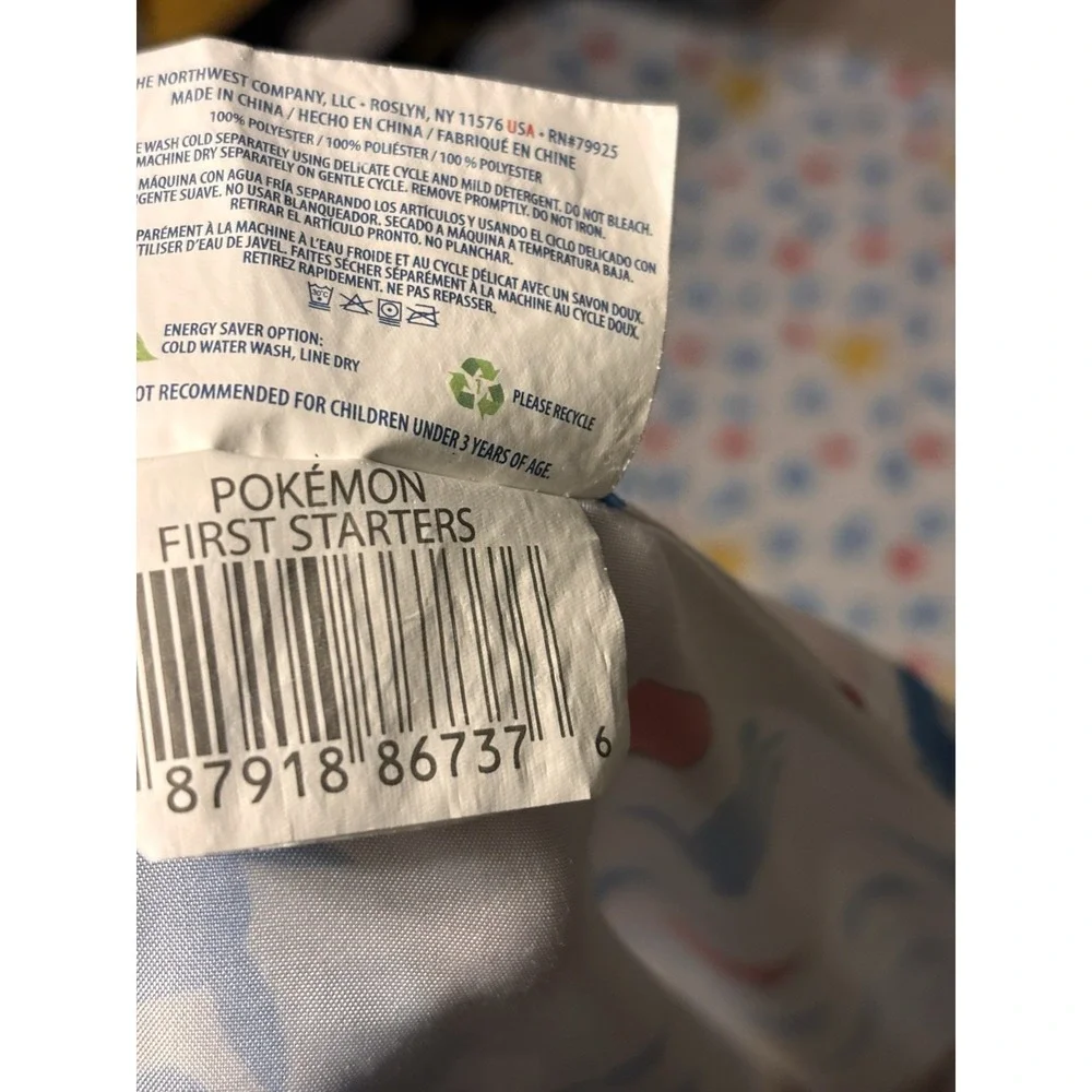 Pokemon First Starters Twin Bed Sheet Set